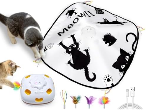 GoldenSun Juguetes para Gatos Recargable, Juguete Interactivo 4 e...