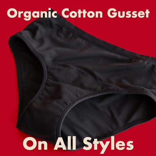 Image of The Period Company High Waist Absorbent Period Underwear for Women Medium Flow - Reusable, Leak Resistant Period Panties