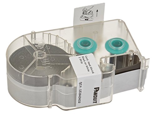 Panduit H000X084H1C P1 Cassette Continuous Heatshrink Tubing Label, Polyolefin, White