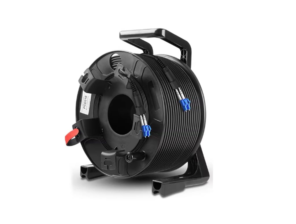 500ft(153m) Outdoor Armored Fiber Optic Cable LC to LC 2 Strands Single Mode with Fiber Tactical Cable Reel