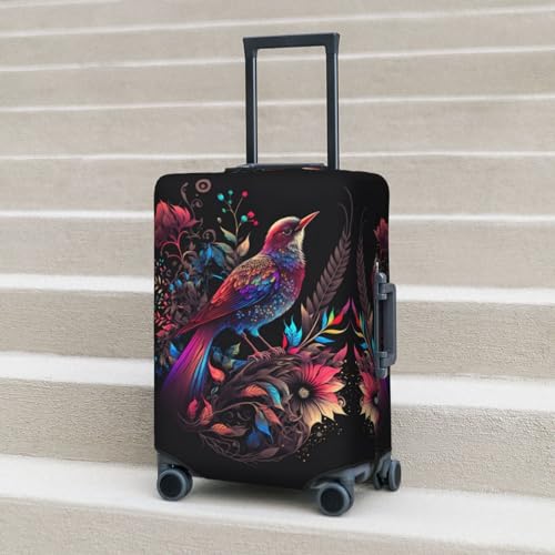 Luggage Cover Protector Suitcase Cover - Artistic Colorful Bird Santi-Scratch Uitcase Cover for Luggage 7