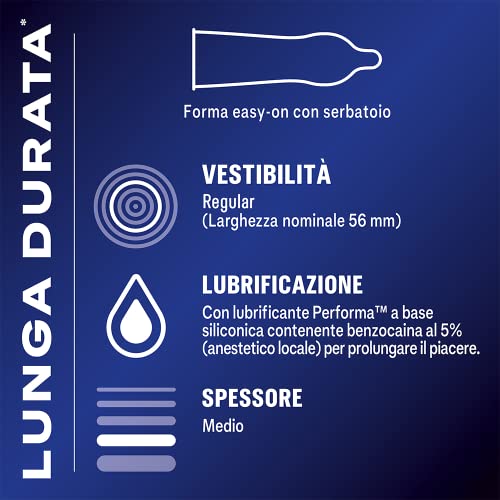 Durex Mix Performance, Preservativi Durex Lunga Durata e Sync, Preservativi Ritardanti per Lui e con Rilievi e Nervature per Lei, 24 Profilattici - Immagine 4