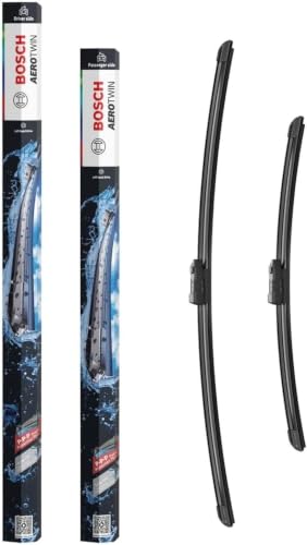 Bosch Aerotwin Aerotwin eA 863 S - Jeu de 2 Balais d'essuie-glaces de Remplacement Avant - Livrés avec Adaptateur Pré-assemblé - 650 mm / 450 mm - Boîte...