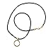 Giorgio Fedon Braided Brown Leather with Gold Loop Eyeglass Necklace