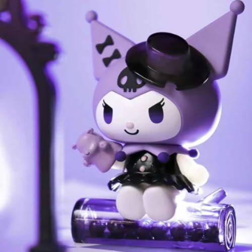 Image of FUNFOB Kuromi Action Figure Height - 7.5cm to 8.5cm Sanrio Toys PVC Multicolour | Kuromo Hollowen Purple A