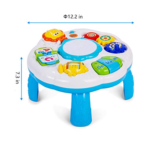 Dahuniu Baby Activity Table Baby Musical Learning Toy 6 To 12-18 Months Old Boy Girls Activity Center For Toddlers 1-3 Year Olds.size 12.2 X 12.2 X 7.3 Inches #TOP2