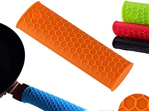 UoYu 7 Pack Silicone Hot Handle Holder Potholder Rubber Pot Handle Sleeve for Cast Iron Pans Metal Frying Pans Skillets Coaster Brushes