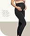 Felina Velvety Soft Maternity Leggings for Women - Yoga Pants for Women, Maternity Clothes - (2-Pack) Black