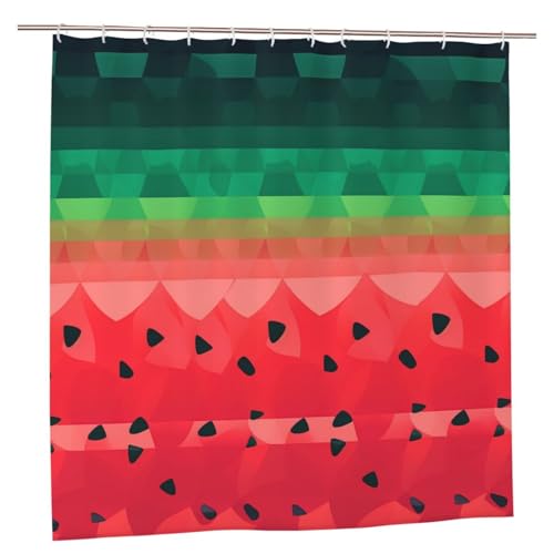 Rideau de douche anti-projections imperméable 183 cm motif pastèque - 8