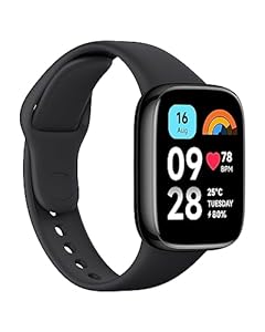 Xiaomi Redmi Watch 3 Active, 1.83 Inch LCD Display, Bluetooth Phone Calls, SpO2 and Heart Rate Monitoring, 5 ATM Water Resistance, 12 Days Battery Life, 100+ Fitness Mode, Black