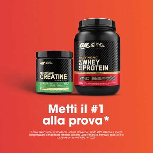 Optimum Nutrition Micronised Creatine Powder, Creatina Monoidrato Micronizzata in Polvere Pura al 100% per Migliorare la Potenza Muscolare, Non Aromatizzato, 93 Porzioni, 317 g - 5