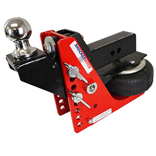 Shocker Air Receiver Hitch With Raised Ball Mount (+2" Of Rise To 2" Of Drop), Fits 2" Hitch, Has 2-5/16" Ball 12000 Lbs #TOP6