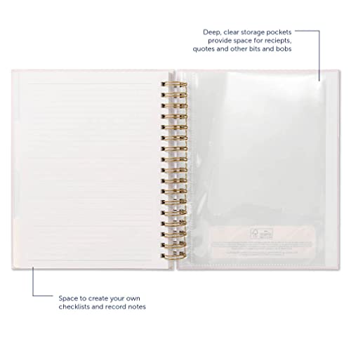 Busy B Wedding Organiser Beautiful pink and gold spiral bound wedding