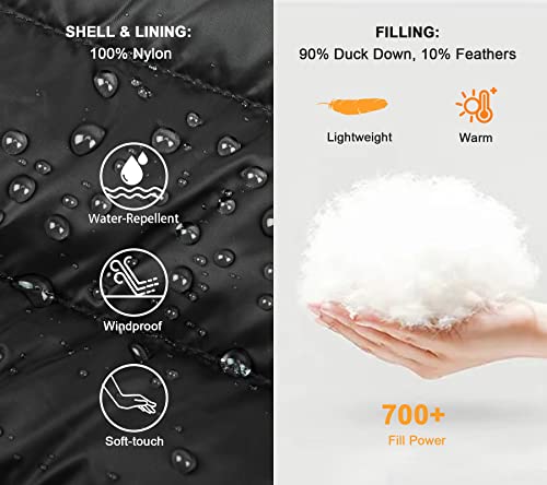 SLOW DOWN Women Lightweight Down Puffer Jacket, Women Hooded Packable Winter Jacket4