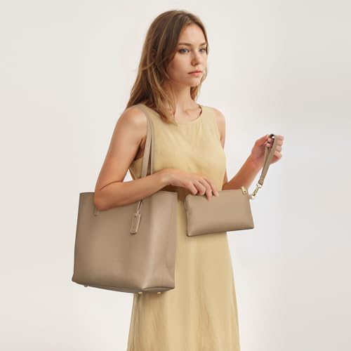 Kattee Leather Tote Bags para mujeres bolsos de hombro miniatura 2