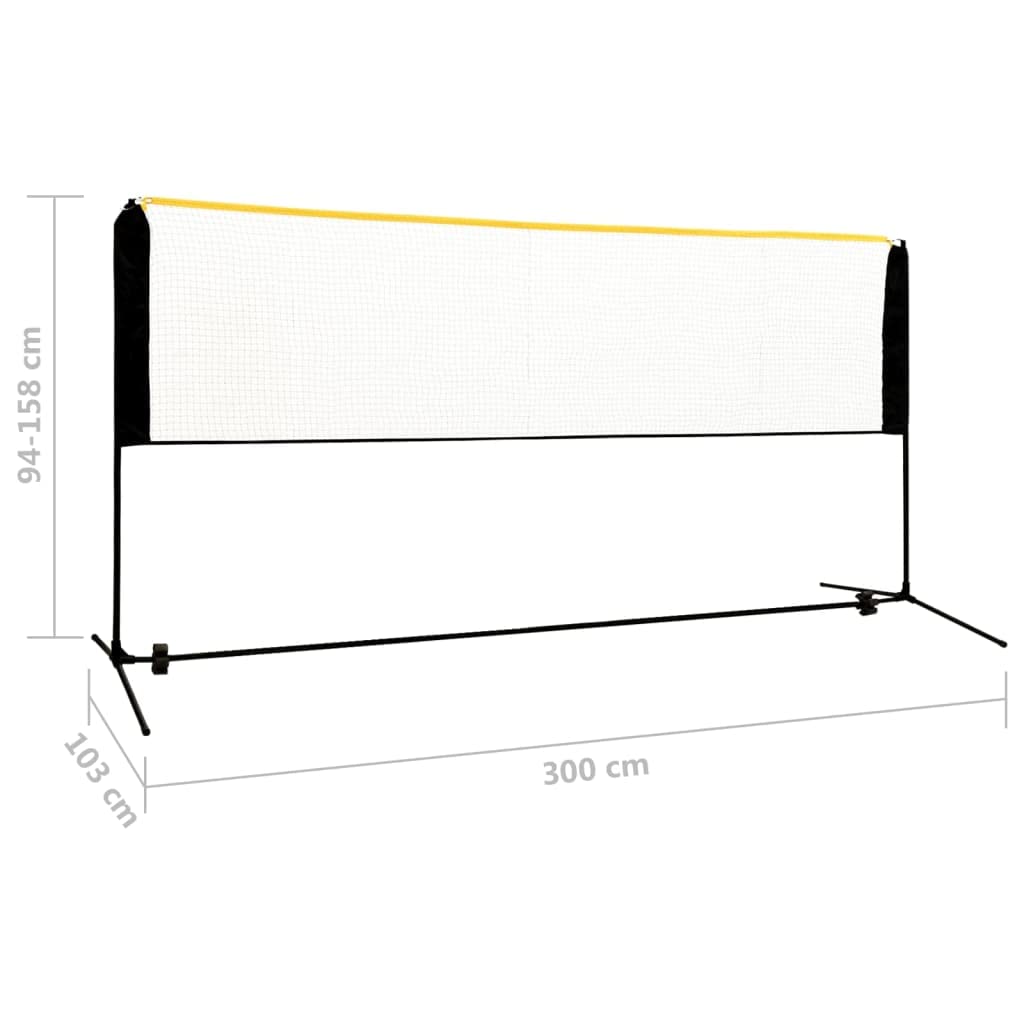 Badmintonnetz Verstellbar für Garten Park 500 cm, Höhenverstellbares Volleyballnetz für Strand und Freizeit, inkl. Tragetasche und Heringe