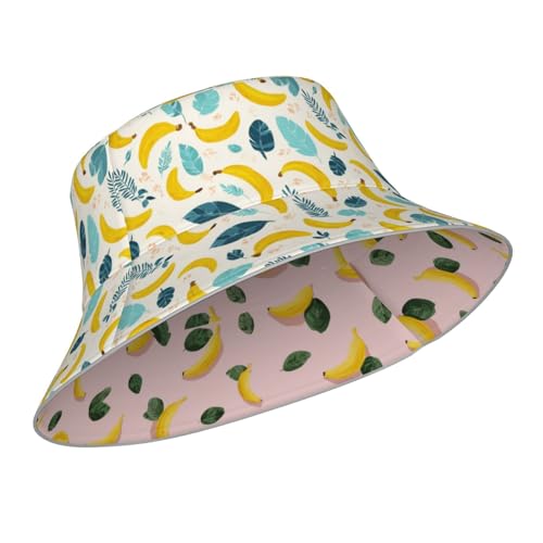 Image of Bucket Hat Double-Side-Wear Reversible Sun Hat Beach Travel Hiking for Women Men
