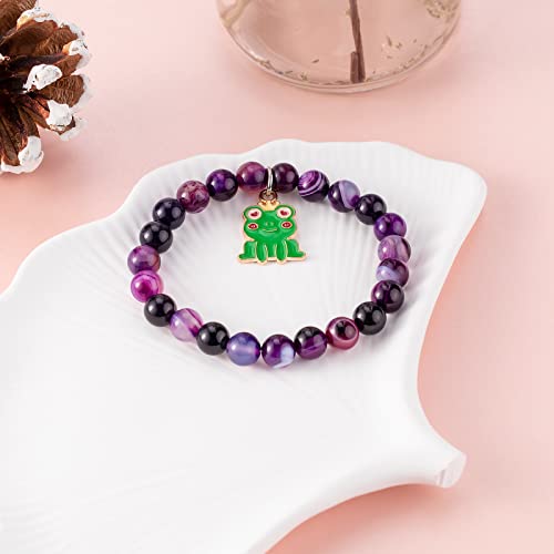 Image of Frog Lover Gift Frog Spirit Animal Gift Frog Bracelet Frog Charm Jewelry Inspiration Gift for Friend