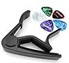 WINGO Guitar Capo for Acoustic and Electric Guitars with 5 Picks for Free, Black #3