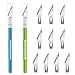SIOPPKIK coltello hobby, coltello da intaglio, con 10 lame di ricambio,taglierino per lavoro artistico fai da te taglio, scultura, pellicola per vetri (blu,verde)