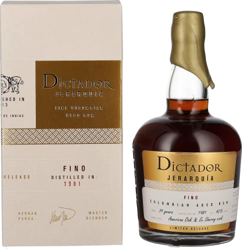 Dictador Jerarquía 39 Years Old Fino Rum 1981 42% Vol. 0,7L In Giftbox