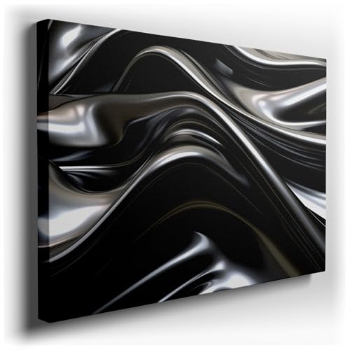 Art Wall: Sleek Metallic Textures In Monochrome, a Dynamic Interplay
