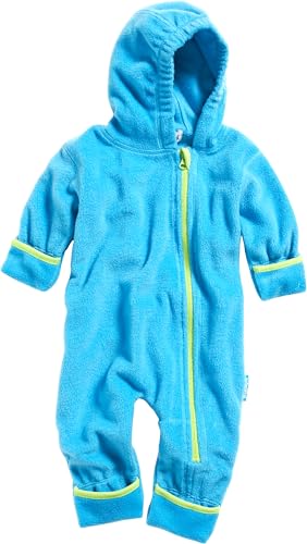 Playshoes Fleece-Overall Unisex Kinder Jumpsuit, aquablau, 80
