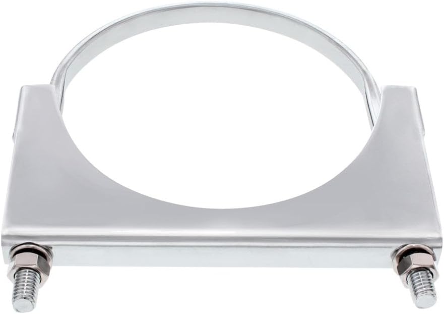 7" Polished Stainless-steel U-bolt Exhaust Clamp, Road-Ready Upgrade, Premium Upgrade