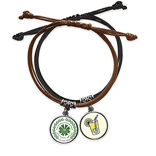Bracelet cordon Moroni Comores en cuir tressé fait main
