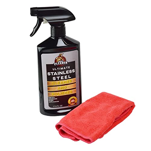 Limpiador y pulidor para acero inoxidable con paño de microfibra, 17oz miniatura 6
