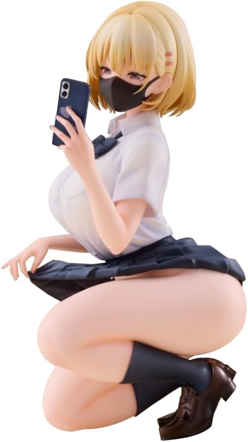 QAHEART Anime Illustration Girl Figure YuanZi Action Figure Original Painting Change Face Figure Anime Model Statue Collectibles