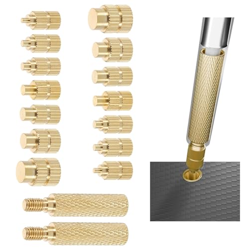 Punta de Soldador,16 PCS De Latón Tuerca De Inserción Herramienta de Prensado Accesorios de Impresión 3D y Repuesto Soldador Universal Insertos Roscados para Impresoras 3D de Plástico