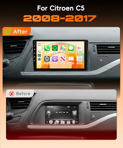 Autoradio Android pour Citroen C5 2008-2017 GPS Écran 10 Pouces