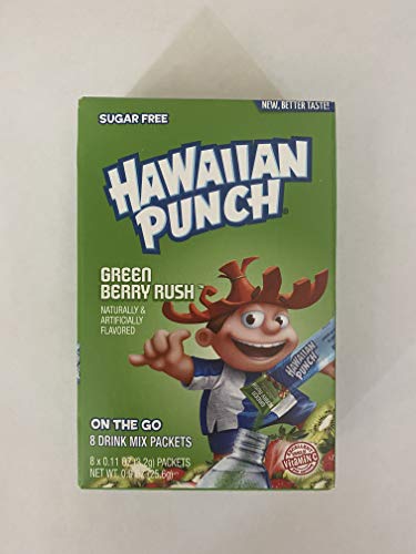 Hawaiian Punch GREEN BERRY RUSH Singles to Go (4 Boxes of 8 Packets in Each Box)