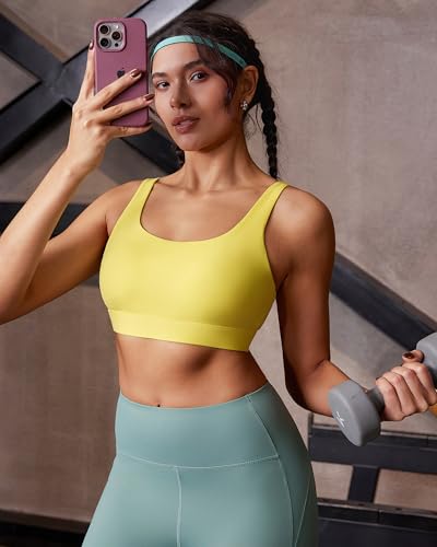 Image of RUNNING GIRL Sports Bra for Women High Support, Molded Cup High Impact Sports Bras with Sewn in Pads Workout Running Bra