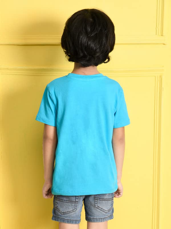 Image of Nusyl Boys Half Sleeves Solid T-Shirt for Kids | Soft Cotton Blend | Comfortable Regular Fit | Casual 2-16 Years | Multiple Colors & Pack Options