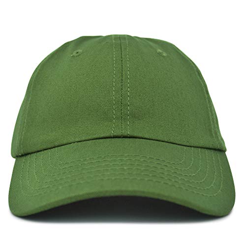 DALIX Baseball Cap Dad Hat Plain Men Women Cotton Adjustable Blank in Olive - Thumbnail 5