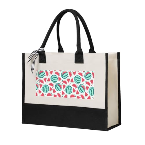 Sac fourre-tout en toile beige grand cabas réutilisable et écologique pour femme