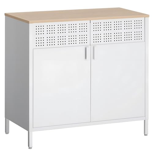 LAND·VO 二層式メタルロッカー マットホワイト 66LGSC04W01