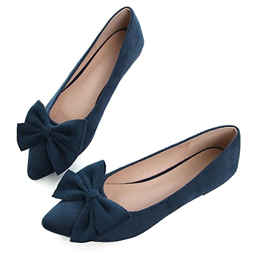 Image of Dear Time Women's Ballet Flats Dress Ballet Shoes Slip on for Office Work Comfortable Shoes