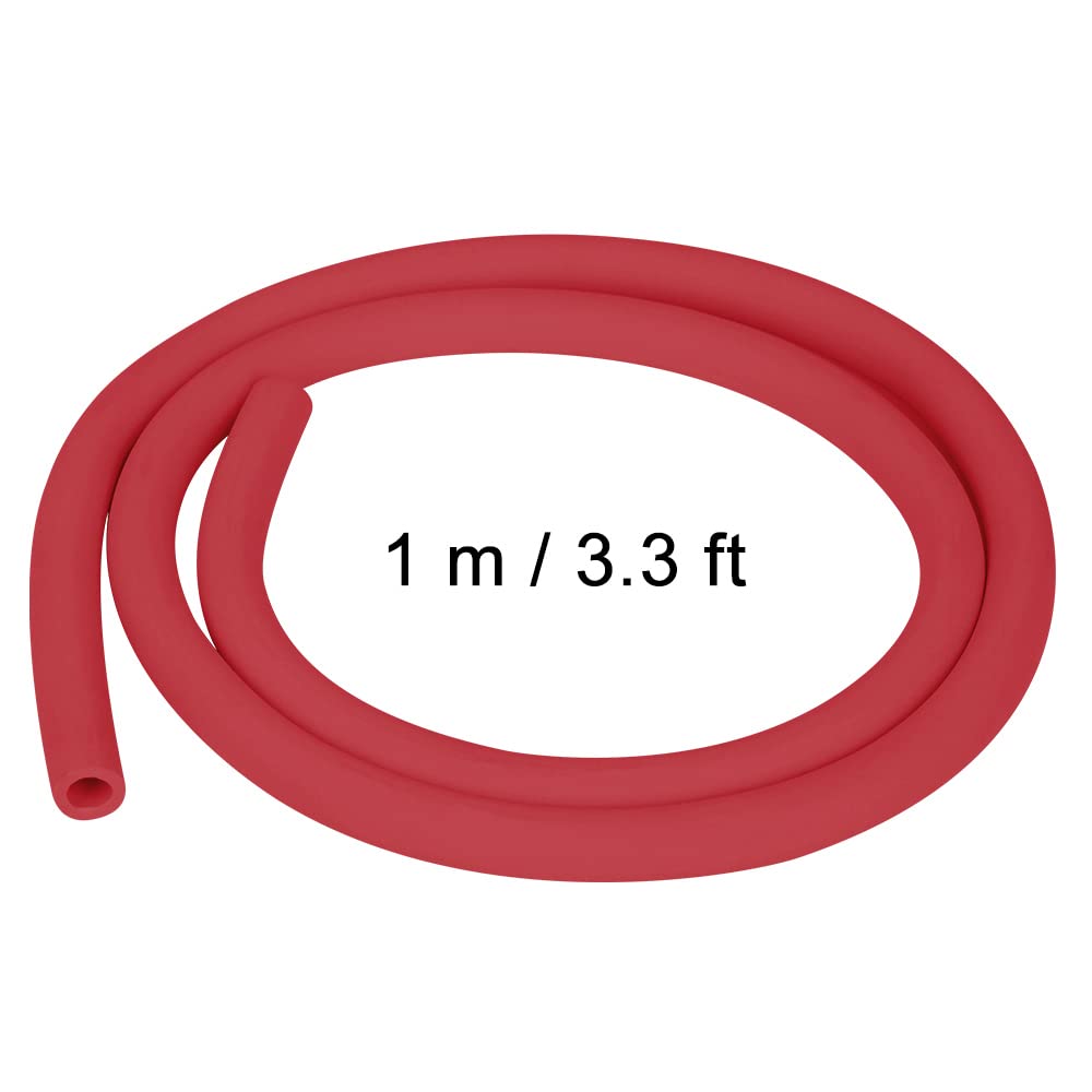 stonylab Tubi di Gomma Rossi per Vuoto, 18 mm OD 8 mm ID Tubi a Vuoto Tubo in Gomma naturale per Vuoto, 8 x 18 mm Rubber Tubing Si Adatta alla Vetreria da Laboratorio stonylab, 1 Meter