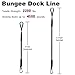 4 Feet Bungee Dock Line Mooring Rope 2-Pack for Docking with Stainless Steel Clip Accessories for Boats PWC, Built in Snubber, Kayak, Watercraft,SeaDoo,Jet Ski, Pontoon, Canoe, Power Boat