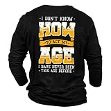 TEEZR Herren-T-Shirt Langarm Herren große Rundhals T-Shirt Jugend Englisch Buchstaben gedruckt Langarm-T-Shirt Unterzieher Pullover Top