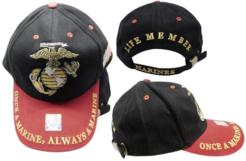 USMC Semper FI Cap HAT All Black Licensed