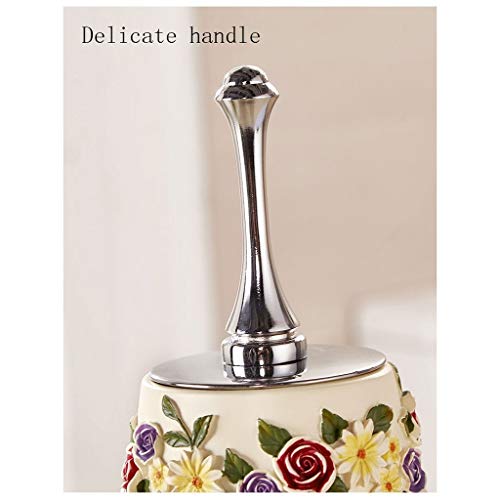 Jkxwx Toilet Brush Rose Pattern Toilet Brush Holder Set Creative Bathroom Decoration Ornaments Free Punching Toilet Cleaning Brush Toilet Bowl Brush #TOP7