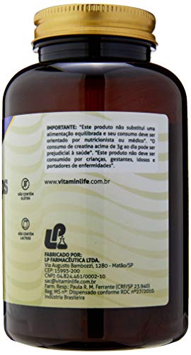 Creatine 500Mg, Vitaminlife, 120 Cápsulas