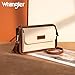Wrangler Small Crossbody Wallet Bag for Women RFID Cross Body Purse Shoulder Handbags for Travel, WG119-2063BR