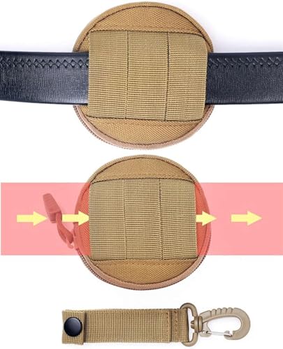 Image of GadgetBite Army Coin Pouch with Zipper for Multipurpose Use - Compact, Durable, Secure Storage for Coins, Keys, Cards, and Small Essentials - Ideal for Travel, Everyday Carry - Mustard (Pack of 2)