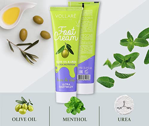 Verona Products Professional Foot Cream For Dry Cracked Feet & Heels With Urea And Olive Oil, Athletes Menthol Foot Cream Cooling Effect, Nourishing Dry Foot Treatment #TOP3