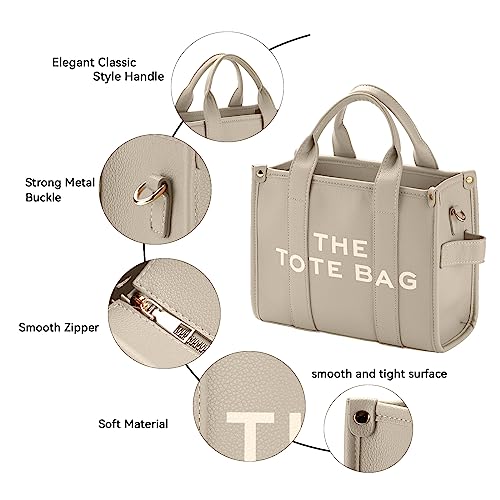 charlore The Leather Tote Bag For Women, Womens Tote Bags with zipper,Can shoulder/crossbody,Handbag - Image 3